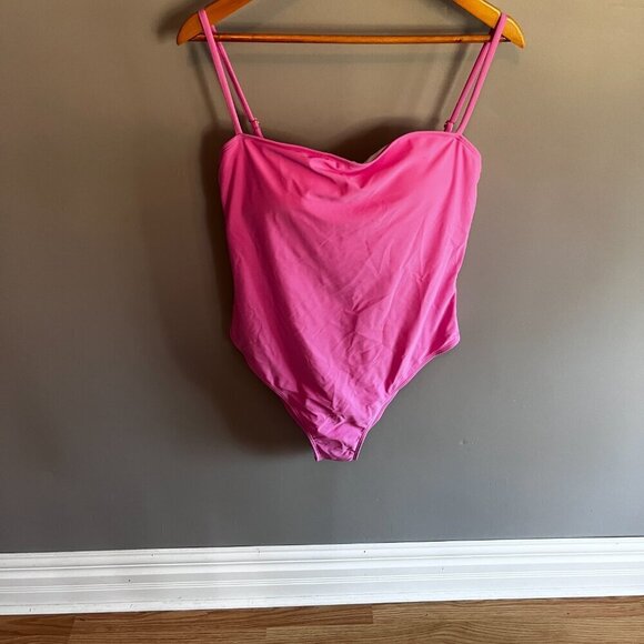New Relleciga Barbiecore Hot Pink One Piece Swimsuit Size XXL NWT - Picture 2 of 8